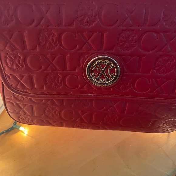 CHRISTIAN LACROIX Elegant Red Designer Shoulder Bag - Picture 2 of 6